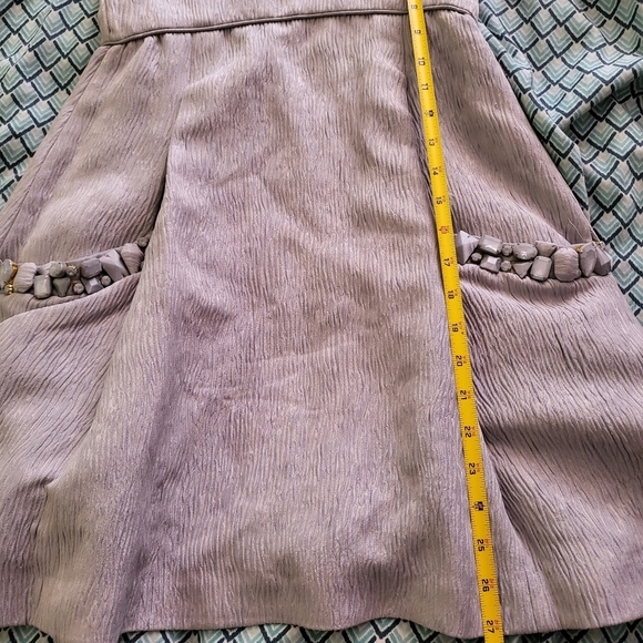 BCBGMAXAZRIA MISTY MORNING COCKTAIL DRESS  GRAY STRAPLESS SIZE 6 - Picture 3 of 9